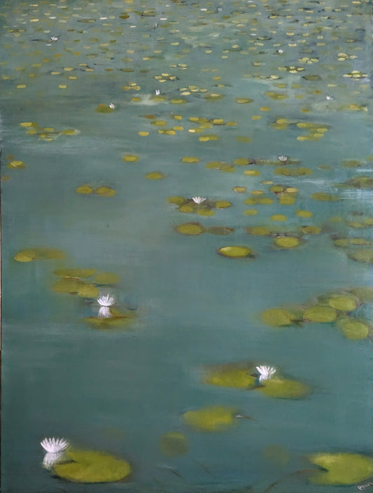 Unframed Print: White Waterlilies